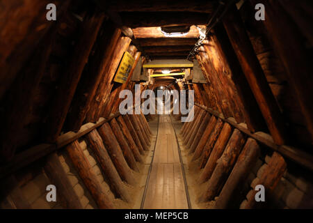 Die Mine von St. Barbara unter der Technischen Museum in Zagreb, Kroatien. Stockfoto