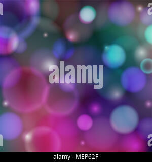 Blur Effekt und glühenden Bokeh auf lila-rosa Hintergrund Stockfoto