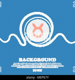 Taurus unterzeichnen. Blau und Weiß abstrakt Hintergrund mit Platz für Text und ihrem Design. Vector Illustration Stock Vektor