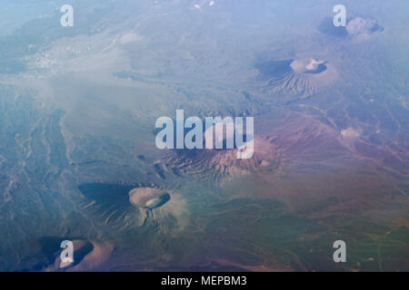 Gerade der Vulkane in der Jebel Tuwaiq - Plateau des Nejd - zwischen Riad und Jeddah, Saudi-Arabien Stockfoto