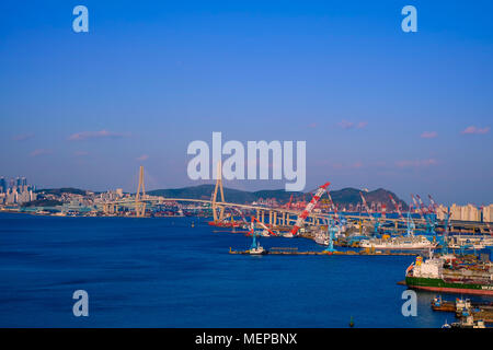 Luftaufnahme von Busan, Südkorea. Stockfoto