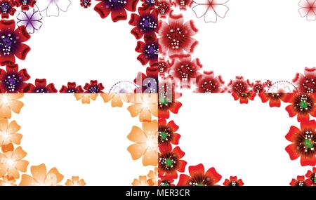 Abstrakte Blume Hintergrund mit Platz für Ihren Text. Vector Illustration Stock Vektor