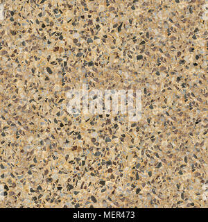 Conctrete Oberfläche mit Kieselsteinen. Nahtlose Textur. Stockfoto
