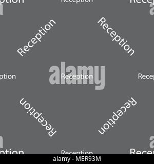 Rezeption zeichen Symbol. Hotel Registrierung Tabelle Symbol. Nahtlose Muster auf einem grauen Hintergrund. Vector Illustration Stock Vektor