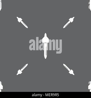 Dropper zeichen Symbol. Pipette Symbol. Nahtlose Muster auf einem grauen Hintergrund. Vector Illustration Stock Vektor