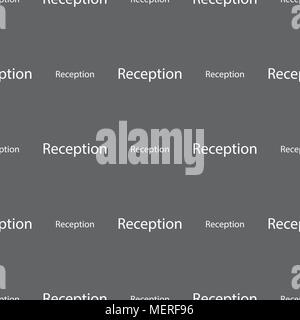 Rezeption zeichen Symbol. Hotel Registrierung Tabelle Symbol. Nahtlose Muster auf einem grauen Hintergrund. Vector Illustration Stock Vektor