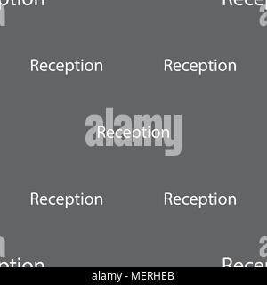 Rezeption zeichen Symbol. Hotel Registrierung Tabelle Symbol. Nahtlose Muster auf einem grauen Hintergrund. Vector Illustration Stock Vektor