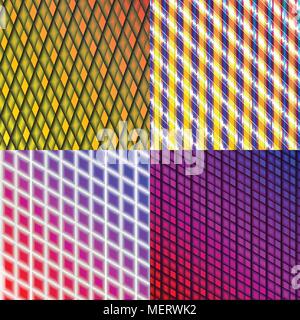 Eingestellt von Stilisierten abstrakt Hintergrund leuchtende Linien. Vector Illustration Stock Vektor