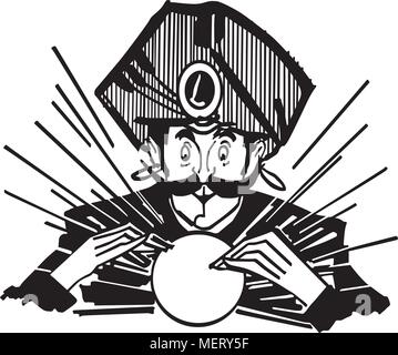 Wahrsagerin 2 - Retro Clipart Illustration Stock Vektor