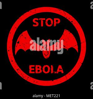 Stop Ebola Warnschild Stock Vektor