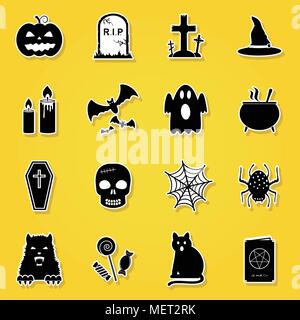 Satz von Halloween Symbole Stock Vektor