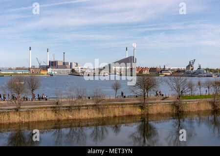 Langelinie und Hafen von Kopenhagen; Dänemark Stockfoto