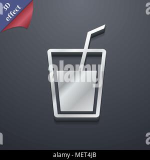 Soft drink Symbol. 3D-Stil. Schickes, modernes Design mit Platz für Ihren Text Vector Illustration Stock Vektor