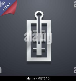 Thermometer Symbol. 3D-Stil. Schickes, modernes Design mit Platz für Ihren Text Vector Illustration Stock Vektor