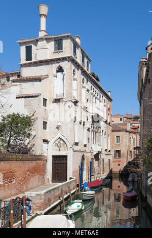 Palazzo Soranzo Van Axel, Fondamenta Van Axel, Rio della Panada, Cannaregio, Venedig, Venetien, Italien, die am besten Erhaltene gotische Palast in Venedig Stockfoto