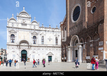 Scuola Grande di San Marco, Campo dei Santi Giovanni e Paolo, Castello, Venedig, Venetien, Italien Stockfoto