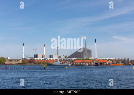 Amager Bakke, CopenHill - Die Städtische Berg; Kraftwerk von Bjarke Ingels Group entworfen; Dänemark Stockfoto