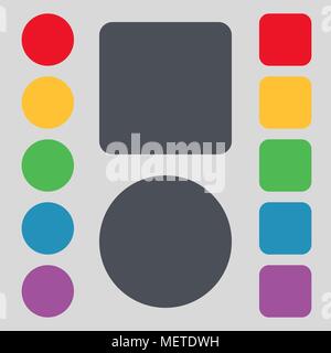 Eingestellt von leeren Bunte Web Buttons für die Website oder App. Vector Illustration Stock Vektor