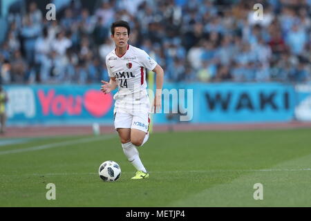 Kanagawa, Japan. 21 Apr, 2018. Yukitoshi Ito (Geweih) Fußball: 2018 J1 Liga Match zwischen Kawasaki Frontale 4-1 Kashima Antlers an Todoroki Stadion in Kanagawa, Japan. Quelle: LBA/Alamy leben Nachrichten Stockfoto