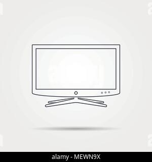 Smart TV-Zeile auf das Symbol. Linear Vector Illustration. Stock Vektor