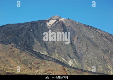 Klar und sonnig Tag Aussicht auf Teide, Teneriffa, Kanarische Inseln Stockfoto