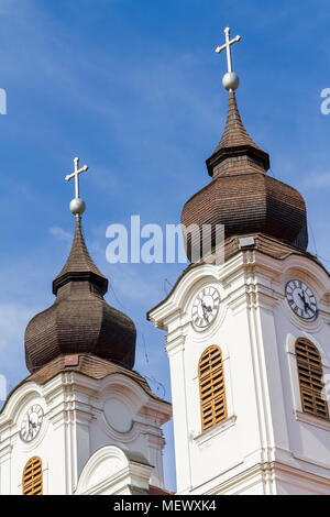 Schönen ungarischen Kirche in einem kleinen Dorf Tihany in Ungarn Stockfoto