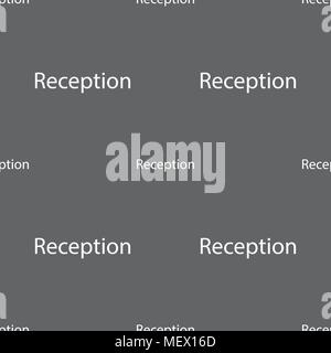 Rezeption zeichen Symbol. Hotel Registrierung Tabelle Symbol. Nahtlose Muster auf einem grauen Hintergrund. Vector Illustration Stock Vektor