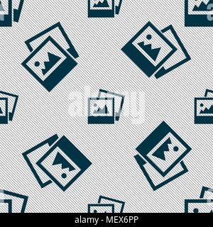 Datei jpg Symbol unterzeichnen. Nahtlose Muster mit geometrischen Struktur. Vector Illustration Stock Vektor