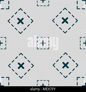 Plus im Quadrat. Nahtlose Muster mit geometrischen Struktur. Vector Illustration Stock Vektor