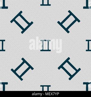 Gemini unterzeichnen. Nahtlose Muster mit geometrischen Struktur. Vector Illustration Stock Vektor