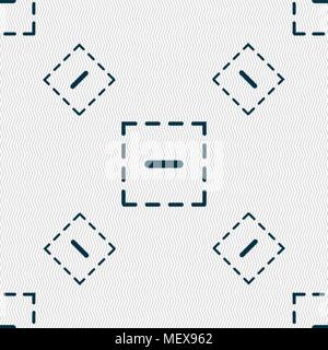 Die minus in einem Quadrat. Nahtlose Muster mit geometrischen Struktur. Vector Illustration Stock Vektor