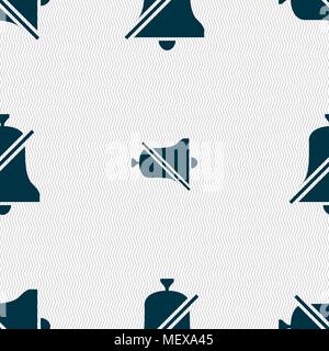 Keine Klingel, Verbot Symbol unterzeichnen. Nahtlose Muster mit geometrischen Struktur. Vector Illustration Stock Vektor