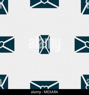 Schreiben liebe Symbol unterzeichnen. Nahtlose Muster mit geometrischen Struktur. Vector Illustration Stock Vektor