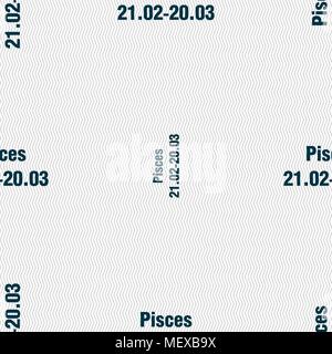 Fische Sternzeichen unterzeichnen. Nahtlose Muster mit geometrischen Struktur. Vector Illustration Stock Vektor