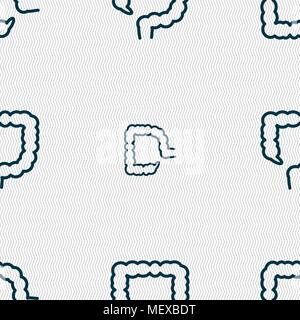 Dickdarm unterzeichnen. Nahtlose Muster mit geometrischen Struktur. Vector Illustration Stock Vektor