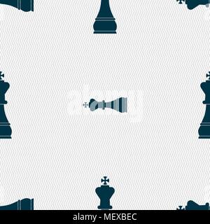 Chess king unterzeichnen. Nahtlose Muster mit geometrischen Struktur. Vector Illustration Stock Vektor