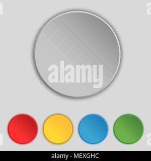 Eingestellt von leeren Bunte Web Buttons für die Website oder App. Vector Illustration Stock Vektor
