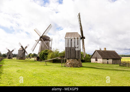 Altes Bauernhaus in Angla Erbe Kultur Zentrum an Saaremma Island, Estland Stockfoto