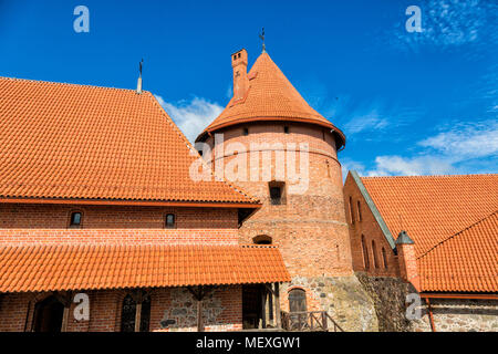 Im inneren Teil der Trakai Burg im Sommer, Litauen Stockfoto