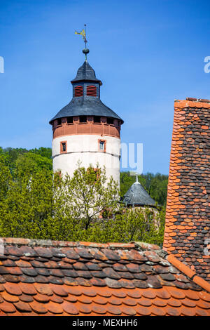 Bergfried Schloss Büdingen, Büdingen, Hessen, Deutschland, Europa Stockfoto