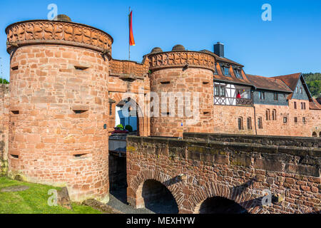 Jerusalemer Tour oder Untertor oder Unteren Tor in der historischen Altstadt von Büdingen, Hessen, Deutschland, Europa Stockfoto