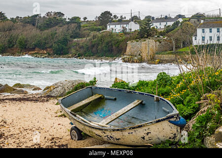 Porthcressa Strand auf Hugh Town, St Mary's, an einem windigen Nachmittag Stockfoto