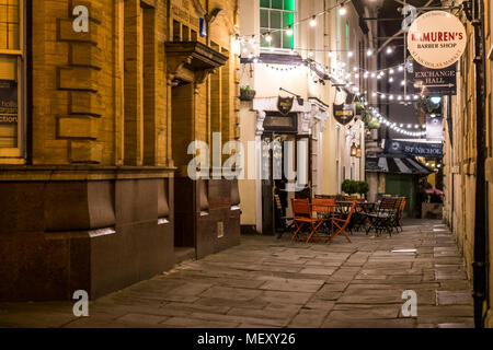 St Kerben Marktgebiet in der Nacht. Bristol Projekt, Stockfoto