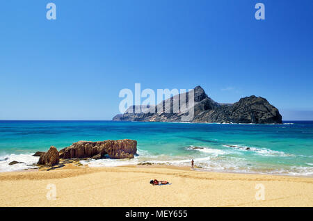 Strand Porto Santo, Madeira Stockfoto