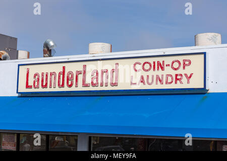 LaunderLand Coin-Op Wäscheservice; San Francisco Stockfoto