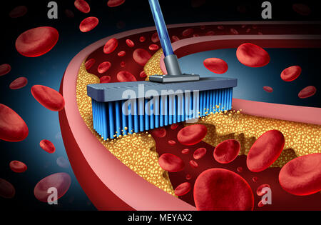 Chelattherapie Medizin Behandlung und alternative Therapie für Herzkrankheit Konzept für den menschlichen Blutkreislauf Krankheit mit 3D-Illustration Elemente. Stockfoto