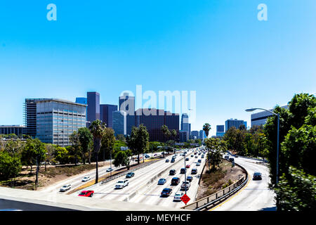 Die 110 Harbor Freeway in Los Angeles, Kalifornien, USA Stockfoto