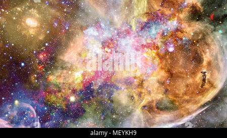 Farbige Wolken im Nebel. Kombinierte Version von Hubble Space Telescope Bild. Elemente dieses Bild von der NASA eingerichtet. Stockfoto