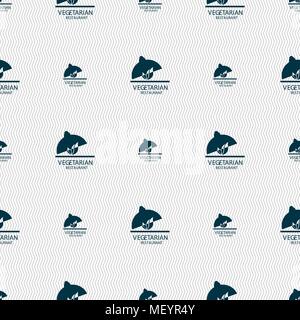 Vegetarisches Restaurant anmelden. Nahtlose Muster mit geometrischen Struktur. Vector Illustration Stock Vektor