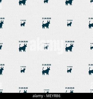 Taurus unterzeichnen. Nahtlose Muster mit geometrischen Struktur. Vector Illustration Stock Vektor
